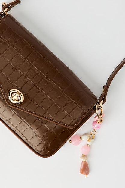 Convertible Shoulder Bag with Keychain