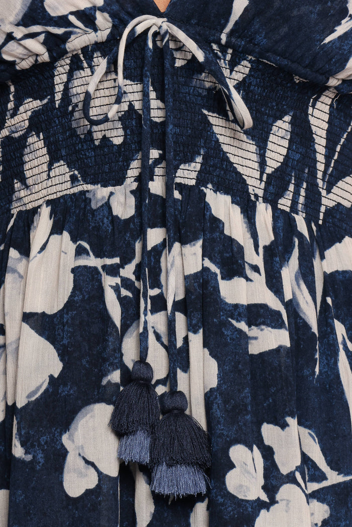 Petal and Pup USA DRESSES Coralie Maxi Dress - Navy Peony