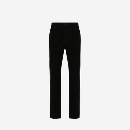 SAINT LAURENT CORDUROY PANTS BLACK