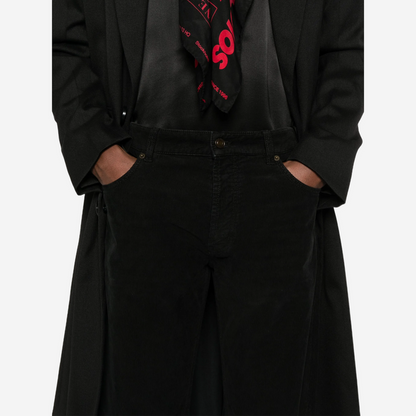 SAINT LAURENT CORDUROY PANTS BLACK
