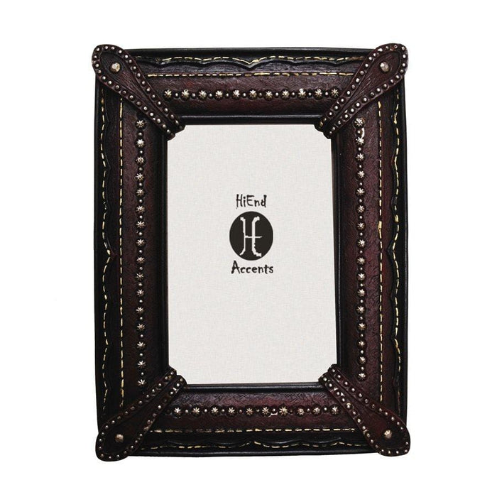 Corner Straps w/ Studding Faux Leather Picture Frame Picture Frame
