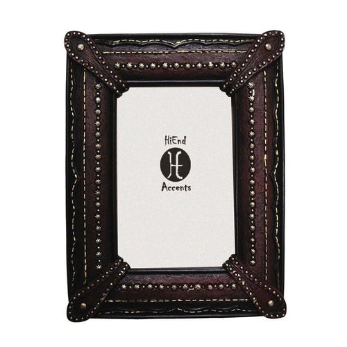 Corner Straps w/ Studding Faux Leather Picture Frame Picture Frame
