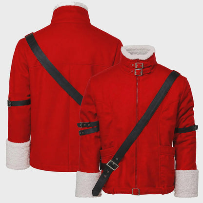 Cosplay Anime Jacket: End Stark Red Cotton Warrior Costume Halloween Coat