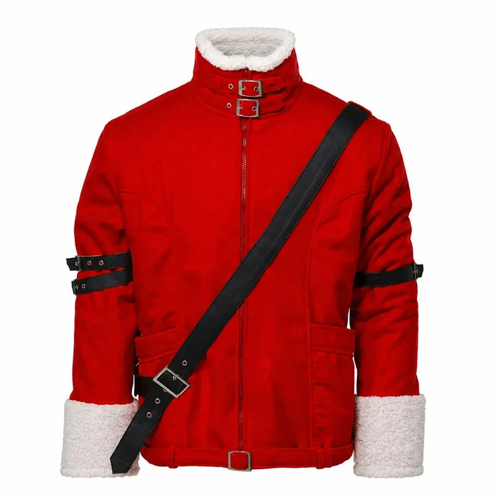 Cosplay Anime Jacket: End Stark Red Cotton Warrior Costume Halloween Coat