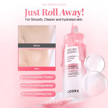 Cosrx Red Rice Inositol Exfoliating Care Pore Peel Serum 80ml سيروم تقشير المسام من الأرز الأحمر والإينوزيتول من كوسركس - Princess Cosmetics Qatar