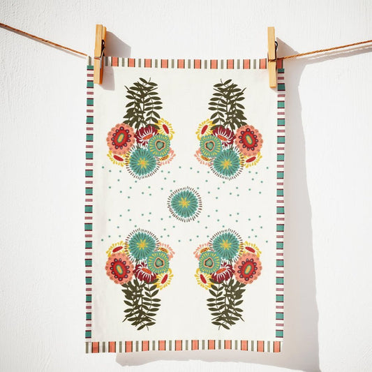 Cotton Kitchen Towel - Cleo Quad