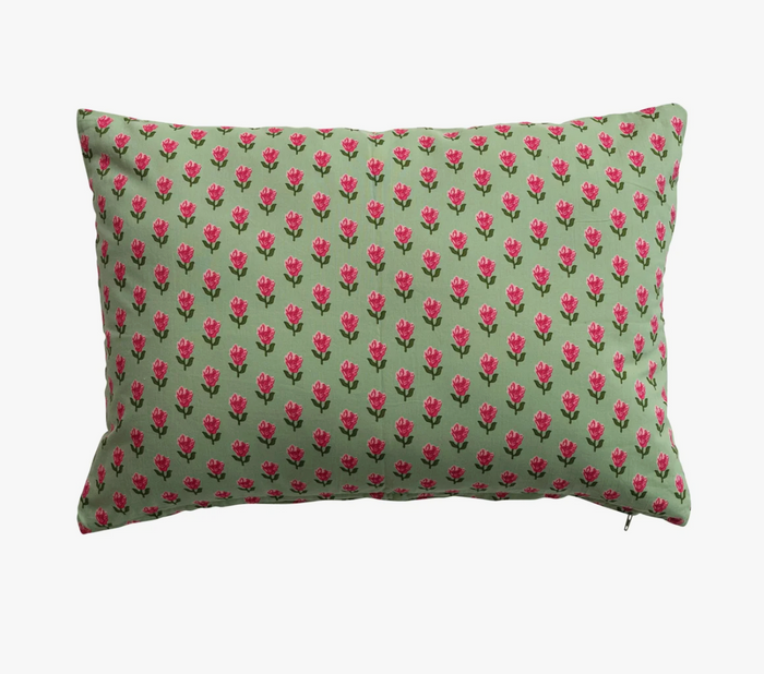 Cotton Voile Printed “Do Not Disturb”  Lumbar Pillow