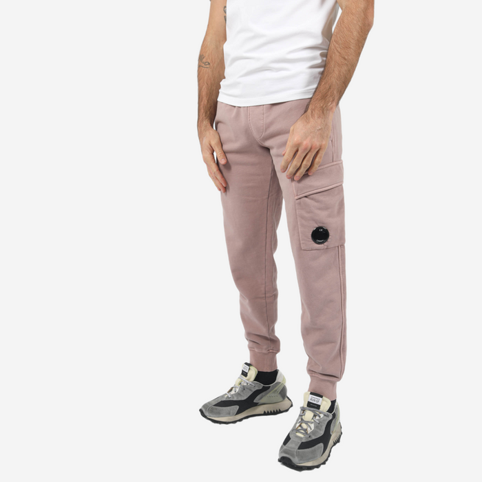 CP COMPANY BRUSHED SWEATPANTS PINK