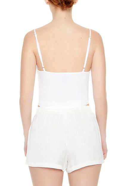 Cropped Dolphin-Hem Cami