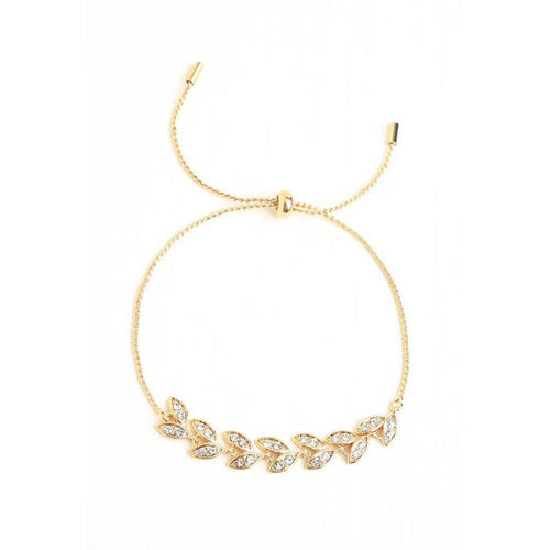Crystal Vine Zircon and Gold Bracelet