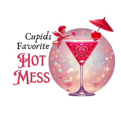 Cupids Favorite Hot Mess Unisex HD Cotton T-shirt - Valentine's Day Special - Whippie's