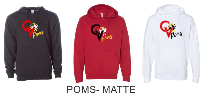 CV Poms Hoodie- Adult and Youth- 5 designs