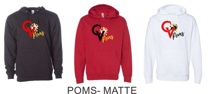 CV Poms Hoodie- Adult and Youth- 5 designs