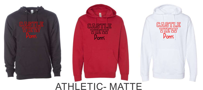 CV Poms Hoodie- Adult and Youth- 5 designs