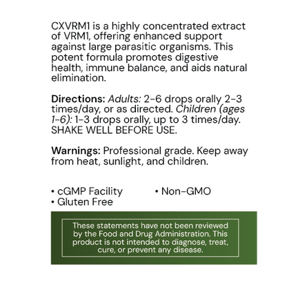 CXVRM1 Large label information