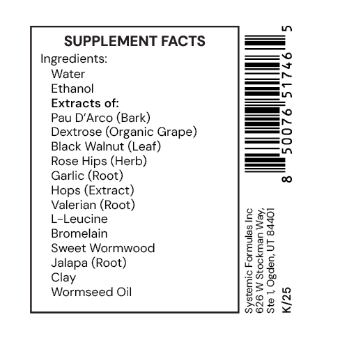 CXVRM1 Large Supplement Facts