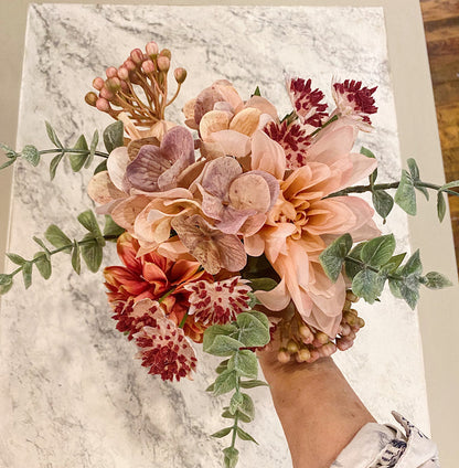 Dahlia and Eucalyptus Market Bouquet