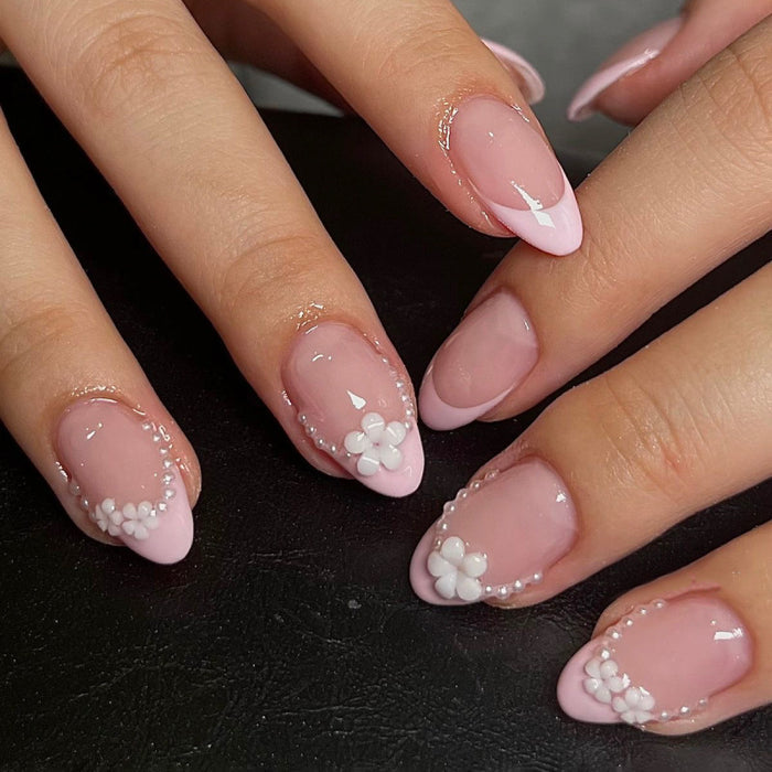 Daisy Blush | Short Almond | EASY PRESS™