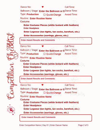 Dance Teacher Bundle Printable