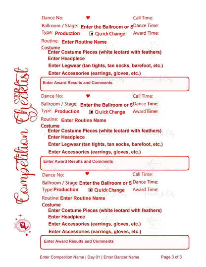 Dance Teacher Bundle Printable