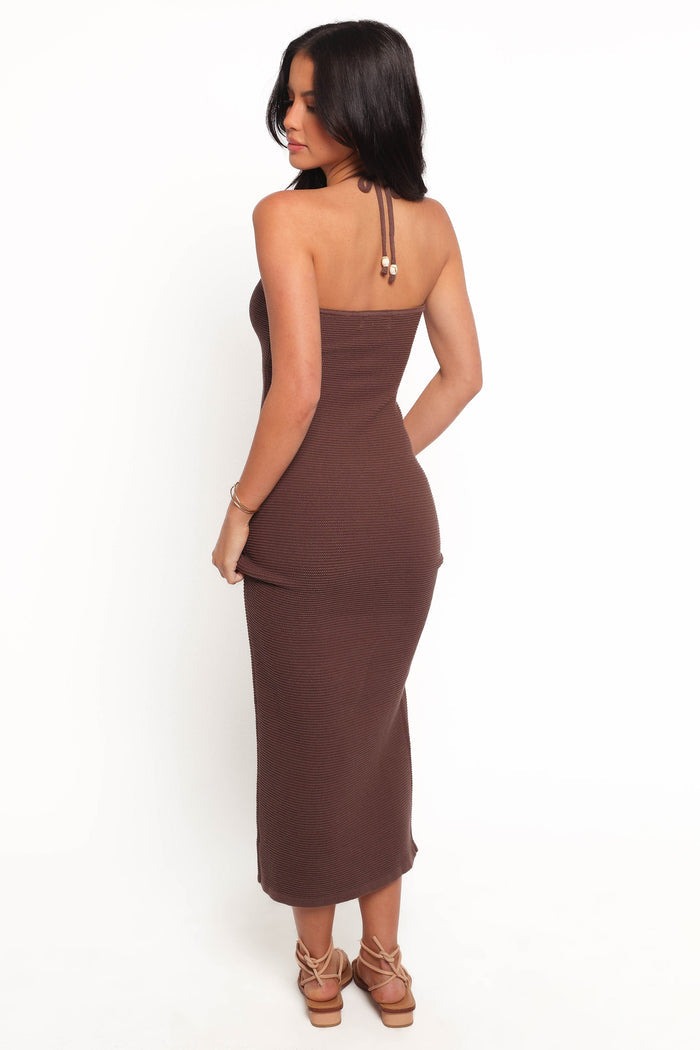 Petal and Pup USA DRESSES Darya Midi Dress - Cocoa