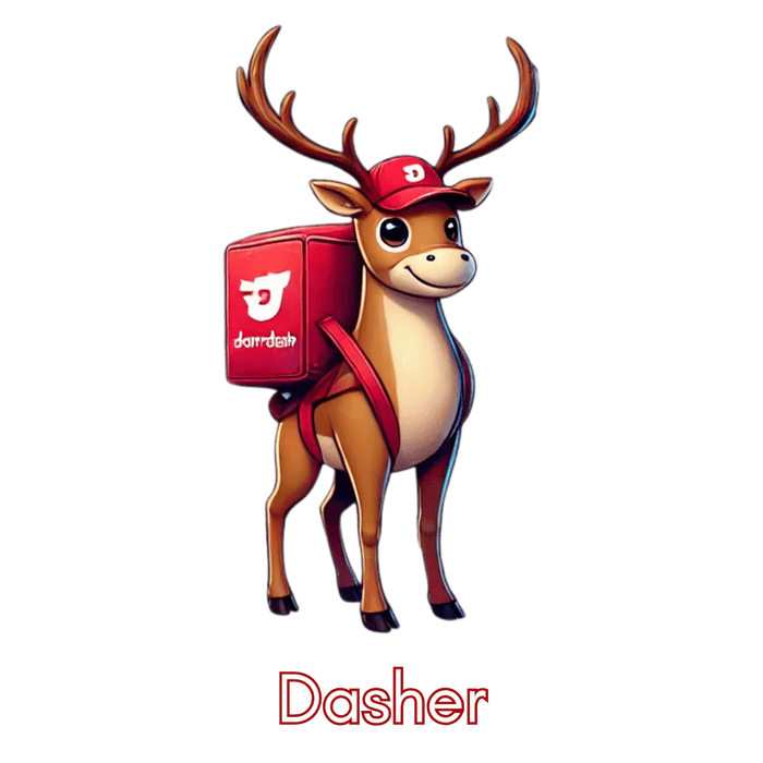 🎅 Dasher's Side Hustle 🍕 Unisex Tee ✨ Dasher's delivering more than holiday cheer! - Whippie's