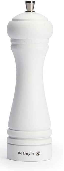 de Buyer - JAVA 7" Matte White Wood Pepper Mill - P246.180303 - DISCONTINUED
