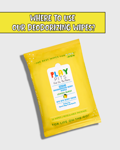 Deodorizing Body Wipes - 3 Pack Bundle - Play Pits