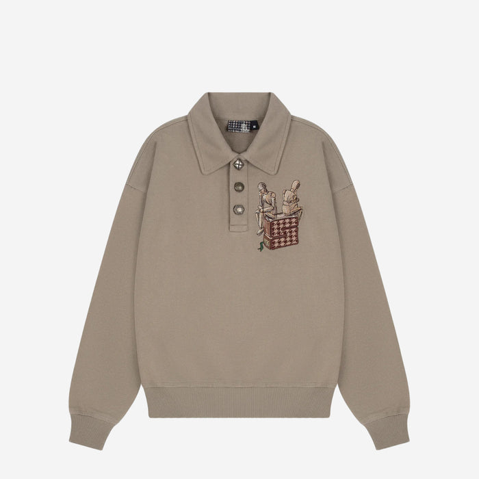 DERSCHUTZE "gallery" Polo Sweatshirt