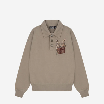 DERSCHUTZE "gallery" Polo Sweatshirt