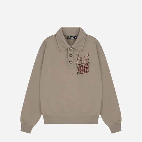 DERSCHUTZE "gallery" Polo Sweatshirt