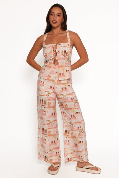 Petal and Pup USA BOTTOMS Devina Pants - Tan Print (Hold for Amazon)