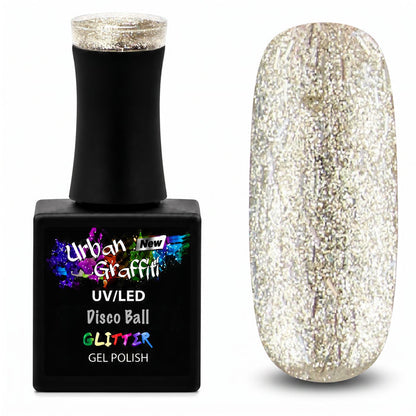 Disco Ball - UGGP-A0922 Urban Graffiti Silver Glitter Gel Polish 15ml