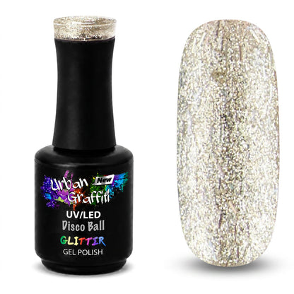 Disco Ball - UGGP-A0922 Urban Graffiti Silver Glitter Gel Polish 15ml