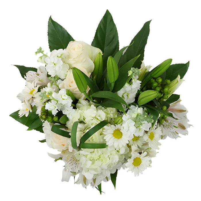 Divine Ivory Garden Flower Centerpieces