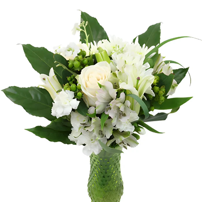 Divine Ivory Garden Flower Centerpieces