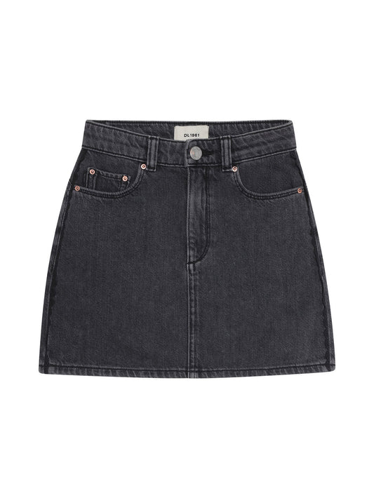 DL 1961 Lane Black Denim Skirt