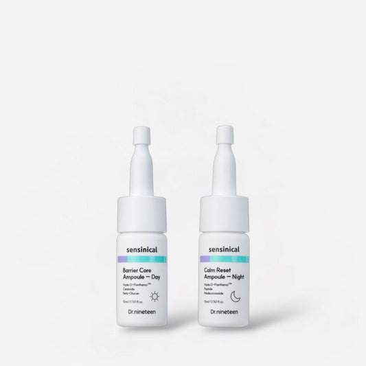 Dr. Nineteen Sensinical Day & Night Ampoule Set (15ml x 2pcs) مجموعة أمبولات دكتور ناينتين سينسينيكال للنهار والليل - Princess Cosmetics Qatar