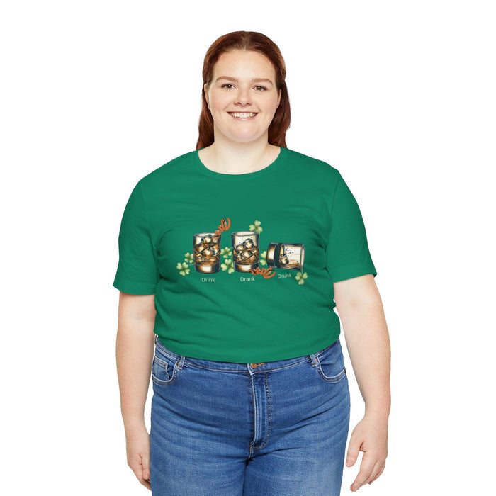 Drink, Drunk, Drunk Unisex Jersey St. Patrick's Day Tee 🥃🍀 - Whippie's