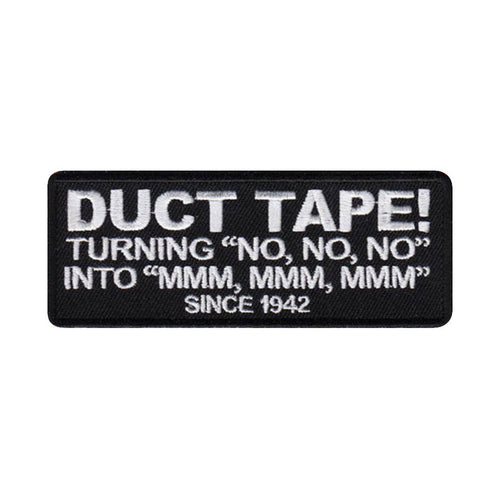 Duct Tape Patch (Embroidered Hook) (Black/White)