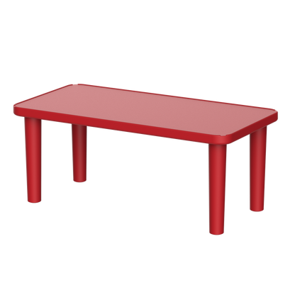 Duramax Kindergarten Table Red Duramax Kindergarten Table - Rectangle