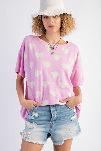 Easel Heart Printed Tee