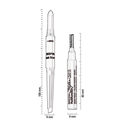 EBM02(3EBP02) -3 in 1 Brow Styler -  L. Brown