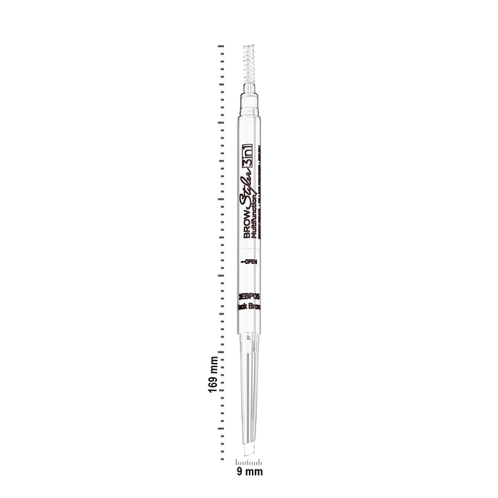 EBM05(3EBP05) -3 in 1 Brow Styler - Black Brown