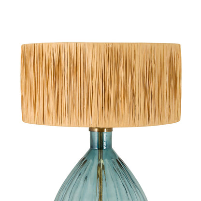 Elisa Glass Table Lamp Blue 80cm