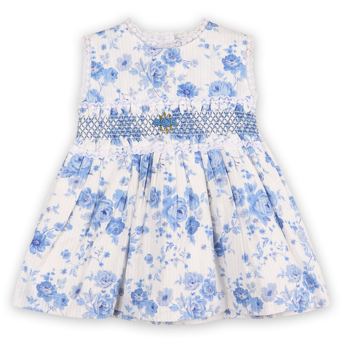 Ellison Rose Floral Smocked Baby Dress + Bloomer (Organic Cotton)