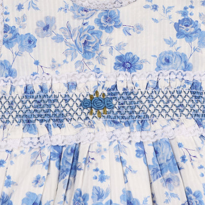 Ellison Rose Floral Smocked Baby Dress + Bloomer (Organic Cotton)