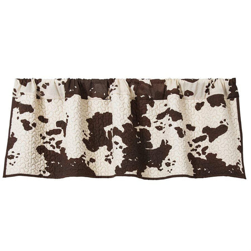 Elsa Cowhide Reversible Quilted Valance, Chocolate Valance