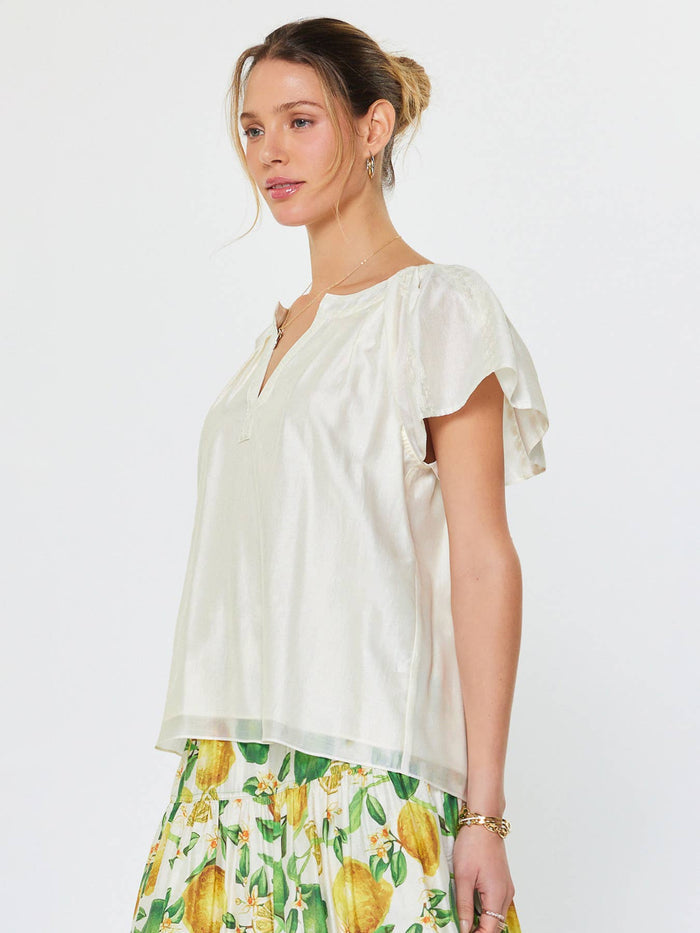 Embroidered Ivory Blouse