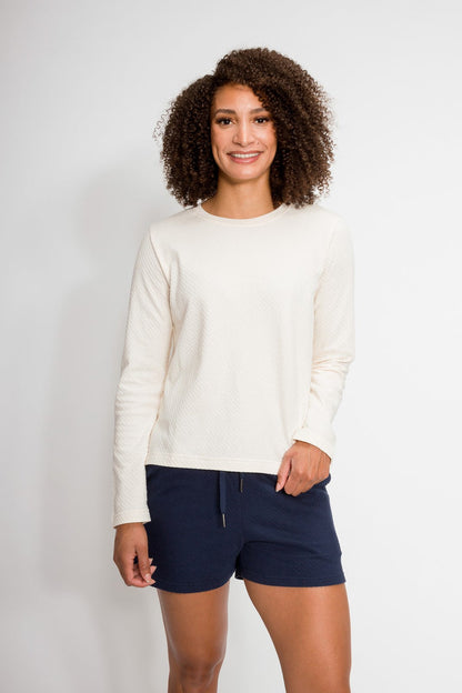 Emma | Women's Bubble Knit Crew Neck Sweatshirt